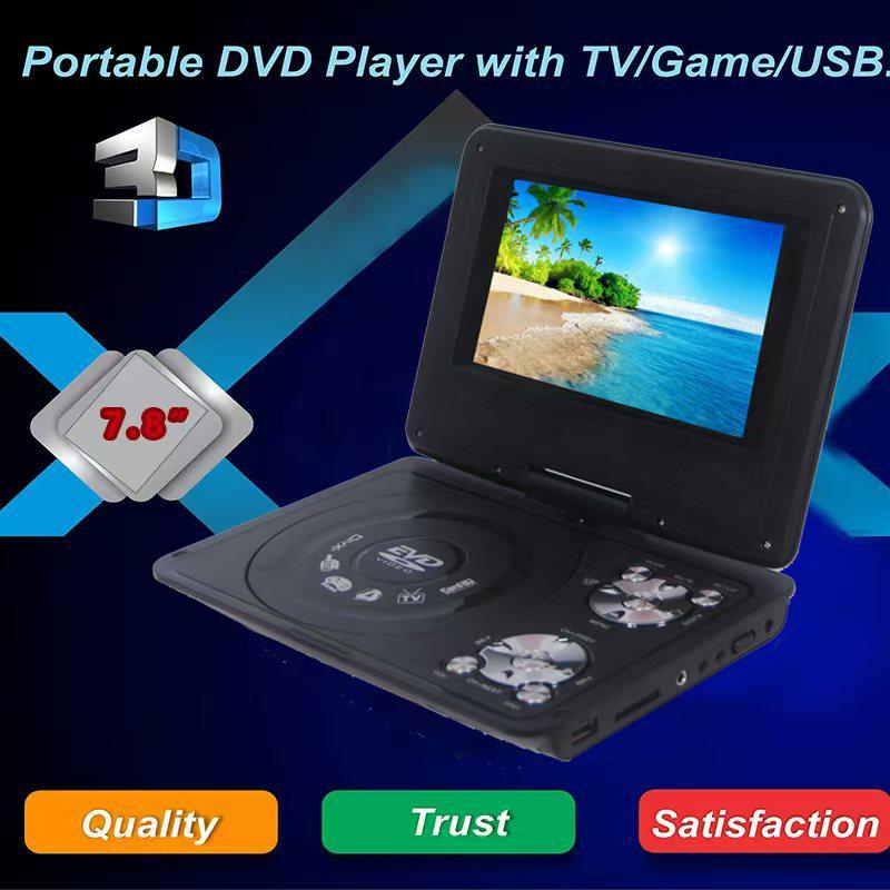 UK Standard Ultra-thin 7.8-inch HD Portable DVD/EVD Player