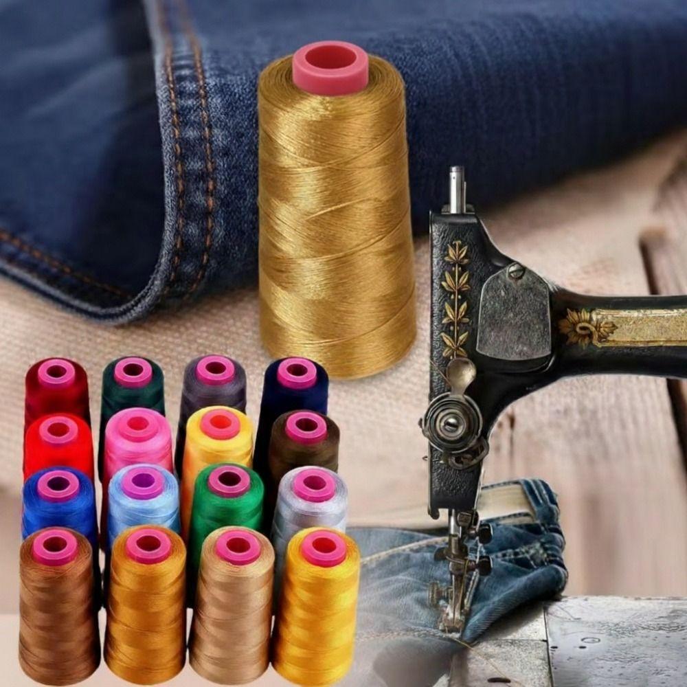 DIY 1300 Yards 203 Nähgarn Stark Polster Dickes Jeansgarn 21 Farben Nähzubehör Haushalt