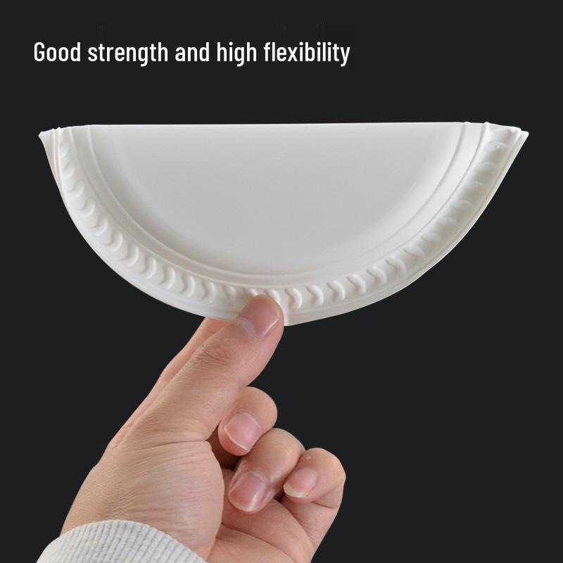 **Eco-Friendly Corn Starch Cake Plate, Round 15cm - Biodegradable Tableware**