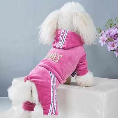 Dog Clothes for Small Dogs Cat Warm Winter Pet Clothing Soft Velvet Overalls Puppy Girl Hoodies Jumpsuit Sweatshirt Chihuahua