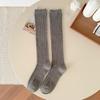 New Knitted Hollow Calf Socks Breathable Warmth Stacked Long Tube Socks Casual Harajuku Street Mid Tube Socks Women Girls