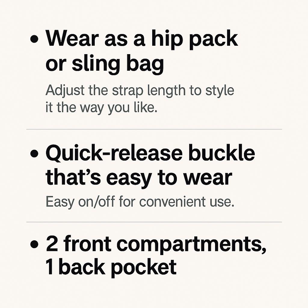 Crossbody & Waist Pack - Beige