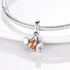 Colorful Charms Bead Jewelry Copper Rose Crown Rainbow Heart Shape Dangle Fit Pandora Bracelet Necklace Diy Marking
