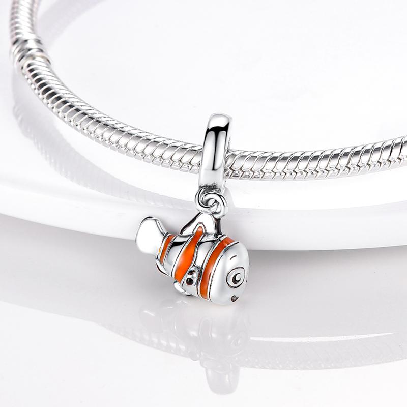 Colorful Charms Bead Jewelry Copper Rose Crown Rainbow Heart Shape Dangle Fit Pandora Bracelet Necklace Diy Marking