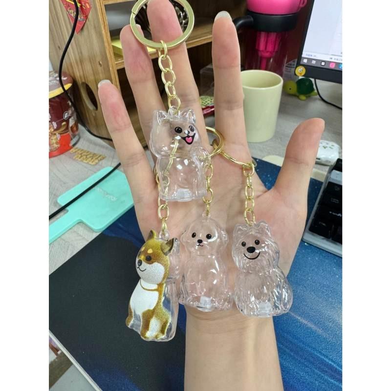 Pet Hair Storage Box Resin Cute Animal Keychain For Collectors And Giftgiving
