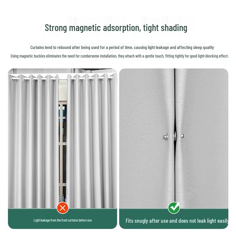 Magnetic Lightproof Curtain Buckle - Blackout Clip for Door & Bed Curtains