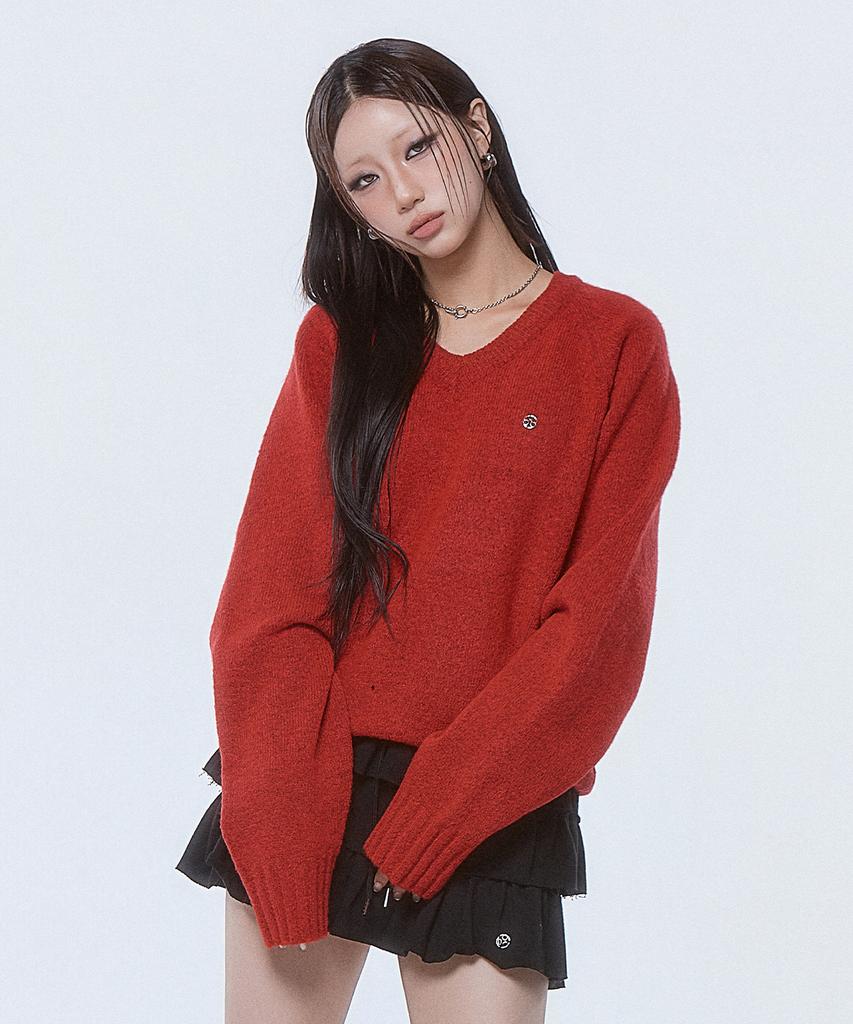 DAUSPICE (Duc) Raglan Knit Red
