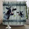 3D Printed Dutch Cattle Pattern Waterproof Bath Curtains Farm Cow Shower Curtains Bathroom Polyester Decoration Shower Curtain