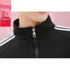 Fleece-Lined Women's Hooded Jacket with Embroidered Uniform Design and Stand-Up Collar