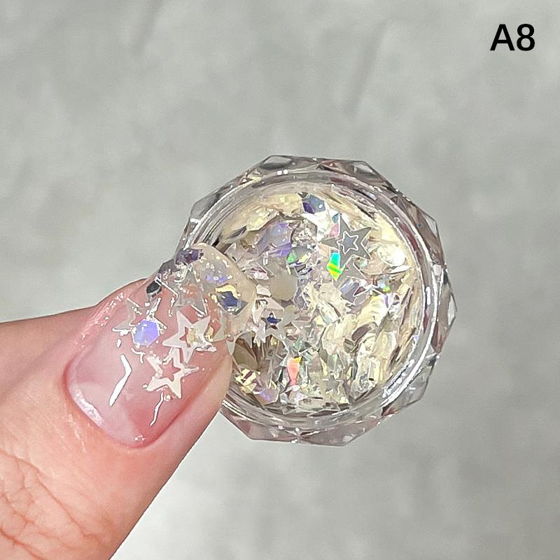 

Глиттер для дизайна ногтей, пайетки в форме сердечек и звездочек, смешанные, пайетки для дизайна ногтей, украшения для нейл-арта, 3D наклейки, аксессуары as the picture