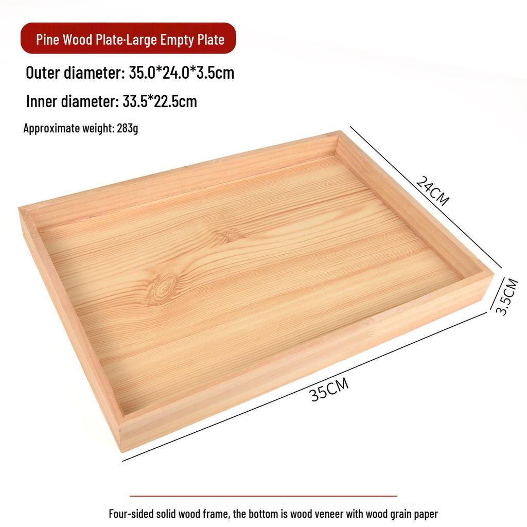Japanese Style Solid Pine Wood Jewelry Display Tray