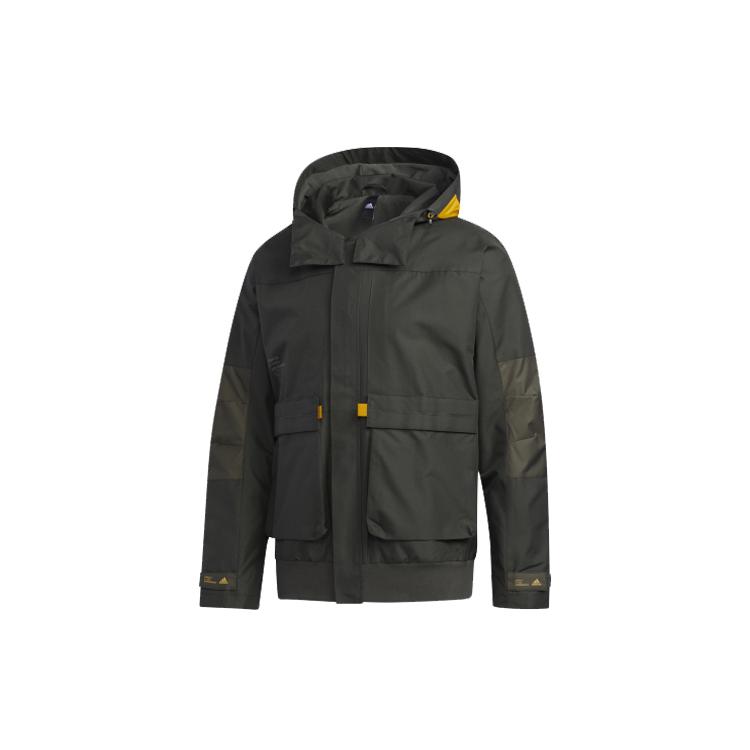 Adidas Jackets Men s Gray Green Hooded Moderate Other GM4398 S