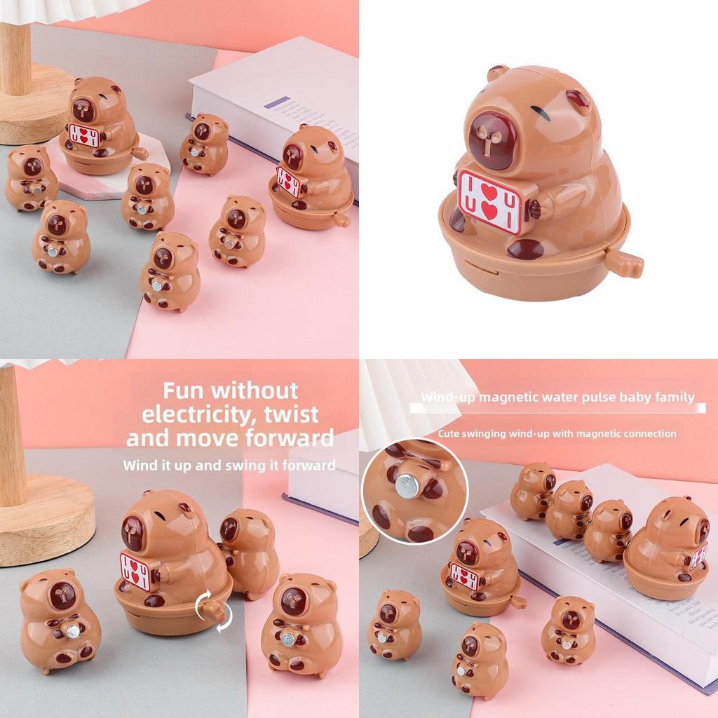 Capybara Clockwork Magnetic Toy With Pullalong Car For Toddler Play And Brain Development