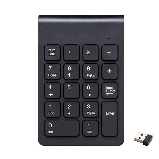 268 Number Pad Plug Play Quick Response 18 Keys 2.4G Wireless Mini Ultra-thin Numeric Keypad for Office
