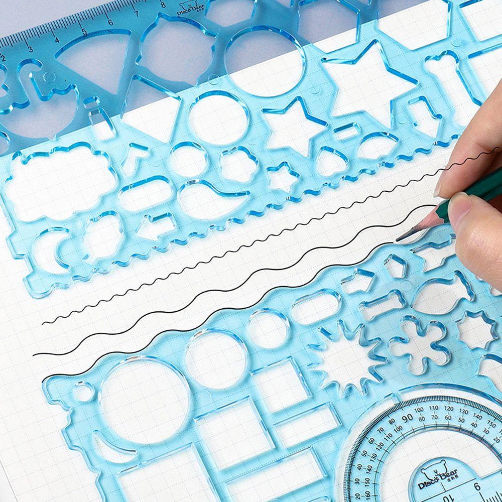 Template Drawing Ruler Mathematical Geometry Wavy Line Ruler Drafting Supplies Template Rulers