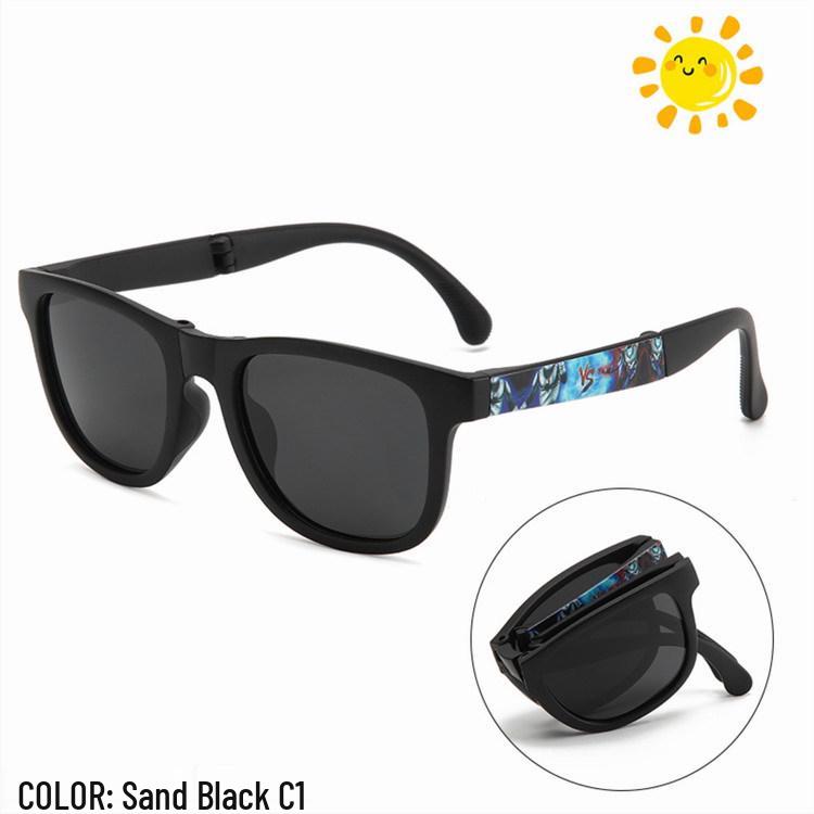 Kids' Foldable Polarized UV Protection Cartoon Sunglasses - Unisex & Comfortable