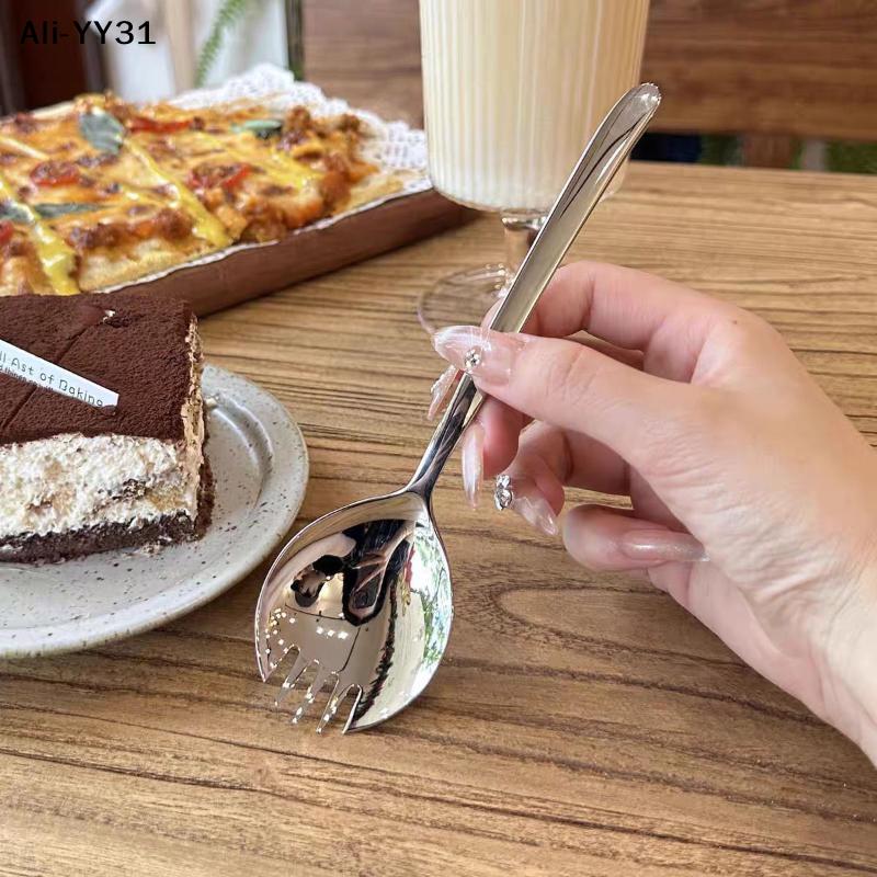 Salladsgaffel i rostfritt stål Kreativ spade Gaffel Pastagaffel Kaffegaffel Desserttårta Gaffel Vattenmelon Fruktgaffel