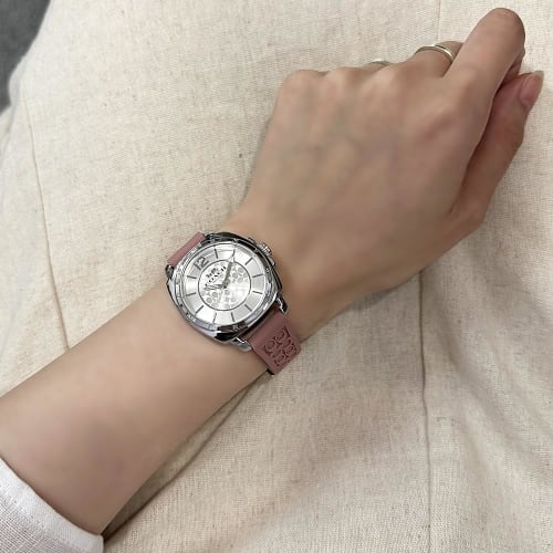 Coach Women's BOYFRIEND Watch with Silicone Strap, Pink, 14503876