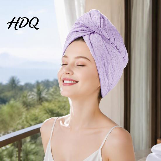 Shower Accessories for Long Hair Microfiber Towel Wrap Women Fast Drying Waffle Turban Bonnet Wraps Large Absorbent Thick Anti Frizz Wet