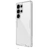 Transparent Full-Coverage Airbag Shockproof Ultra-Thin Protective Case for Samsung S25 Ultra, Business Simple Hard with Soft Edges, Natural Pro White