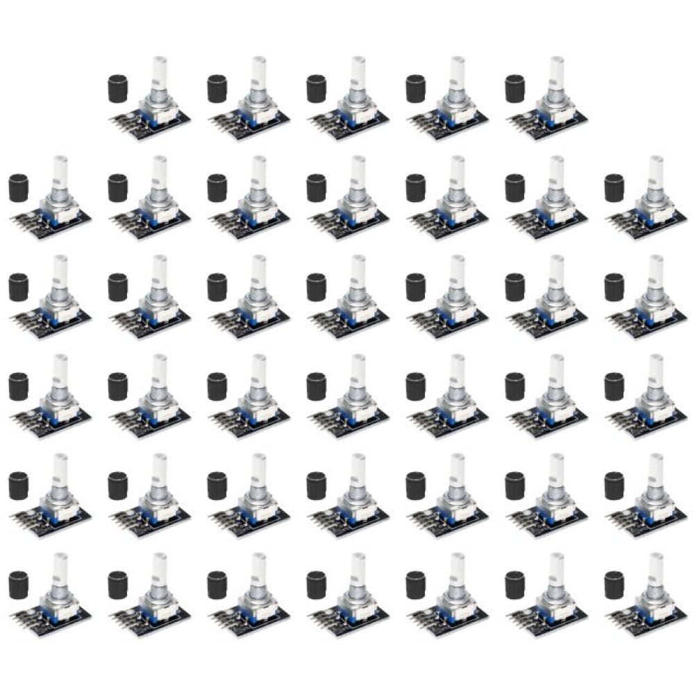 1-50pcs KY-040 HW-040 Rotary Encoder Module with Knob Cap Brick Sensor Switch Development Board Module for Arduino 360 Degrees