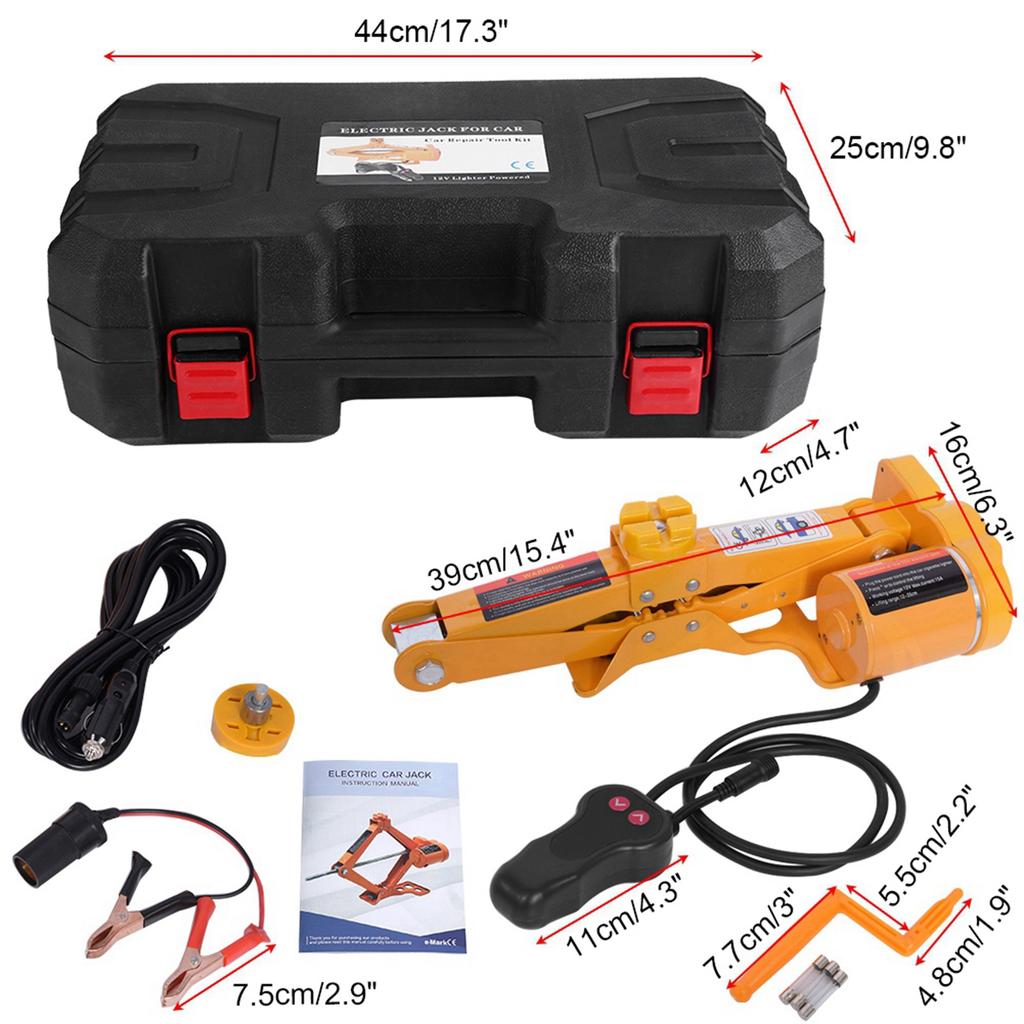 2 Ton 12V DC Automotive Car Automatic Electric Lifting Jack Garage and Emergency Equipment
