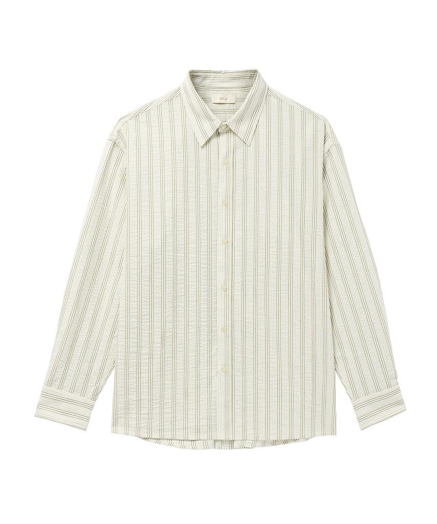 SIECLE Jacquard Striped Shirt (Green)
