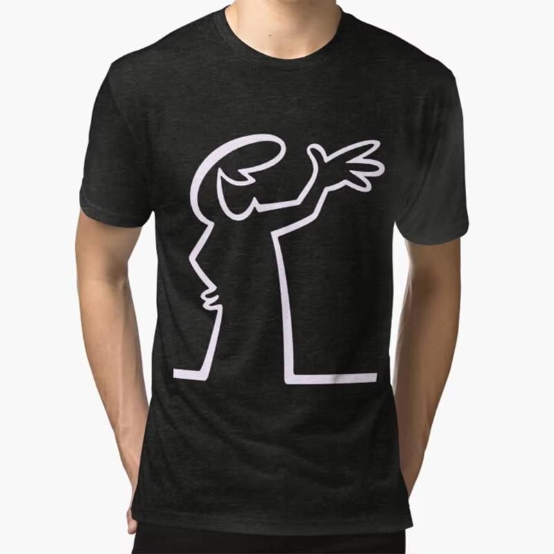 

2026 New Funny La Linea TV Pointing Humor Print Tshirt Men and Women Short Sleeved Tops Tshirts Mens Cotton Tee 2XL