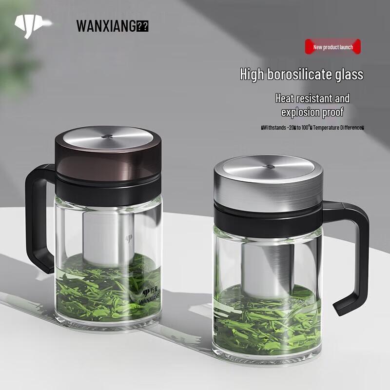 WANXIANG High Borosilicate Glass Mug with Handle