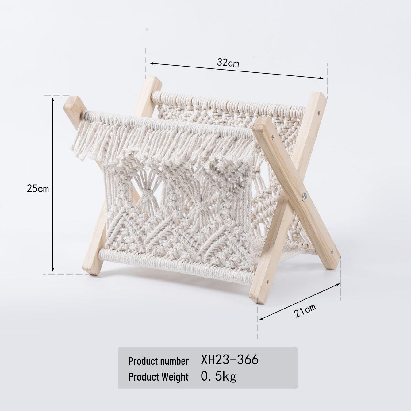 

Богемная плетеная полка и корзина-органайзер из хлопковой веревки