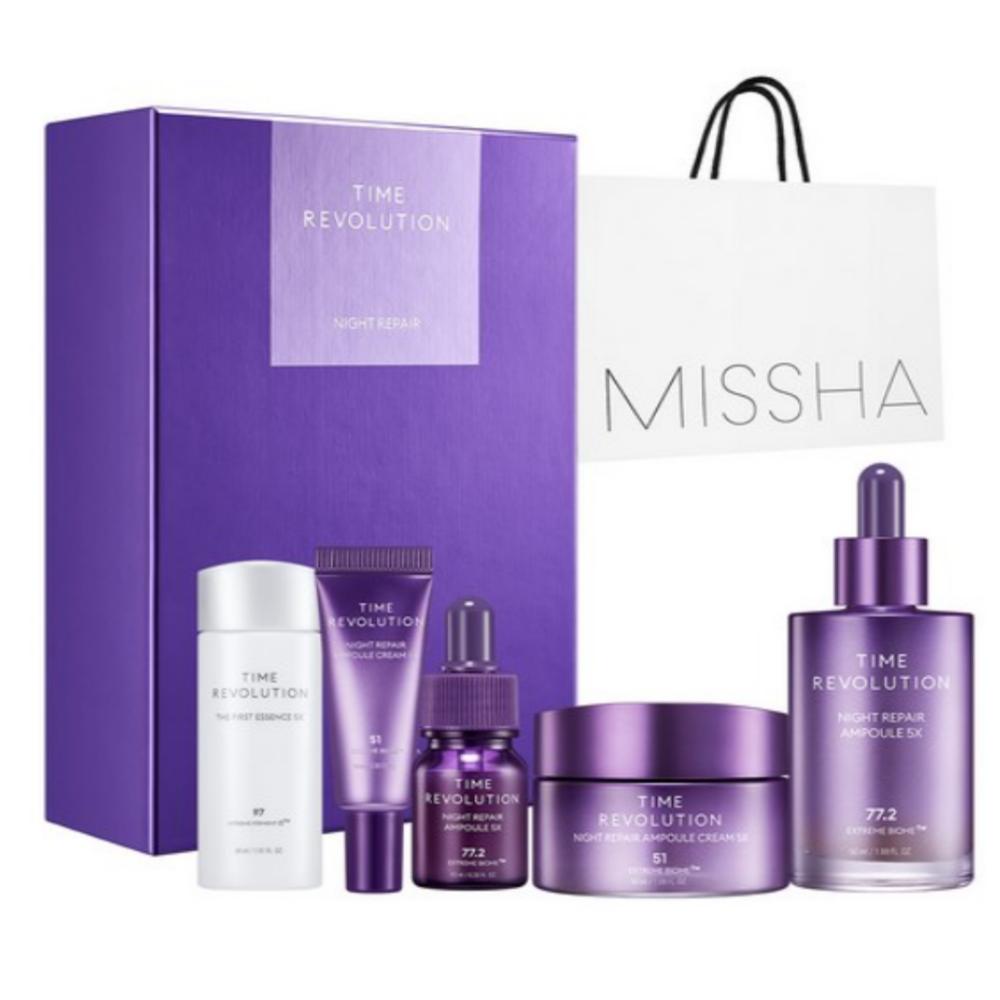MISSHA Time Revolution Night Repair 5X 2-teiliges Set / Bestes Geschenkset