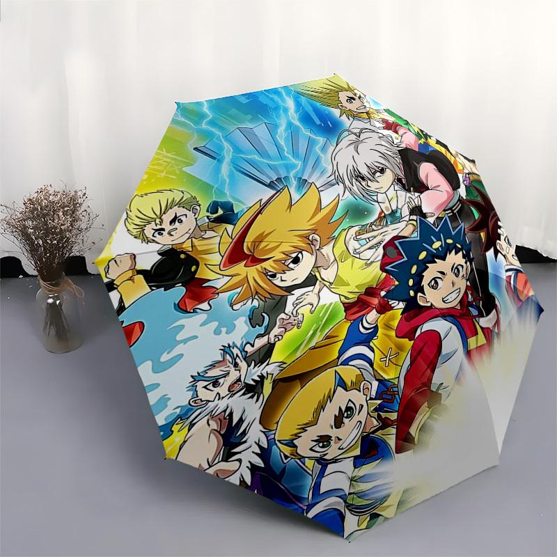 1pc Anime Characters Outdoor Umbrella - Automatic Opening/Closing, Portable 3-Fold Design, 8-Bone Iron Frame - Perfect Gift for Fans, Travelers,