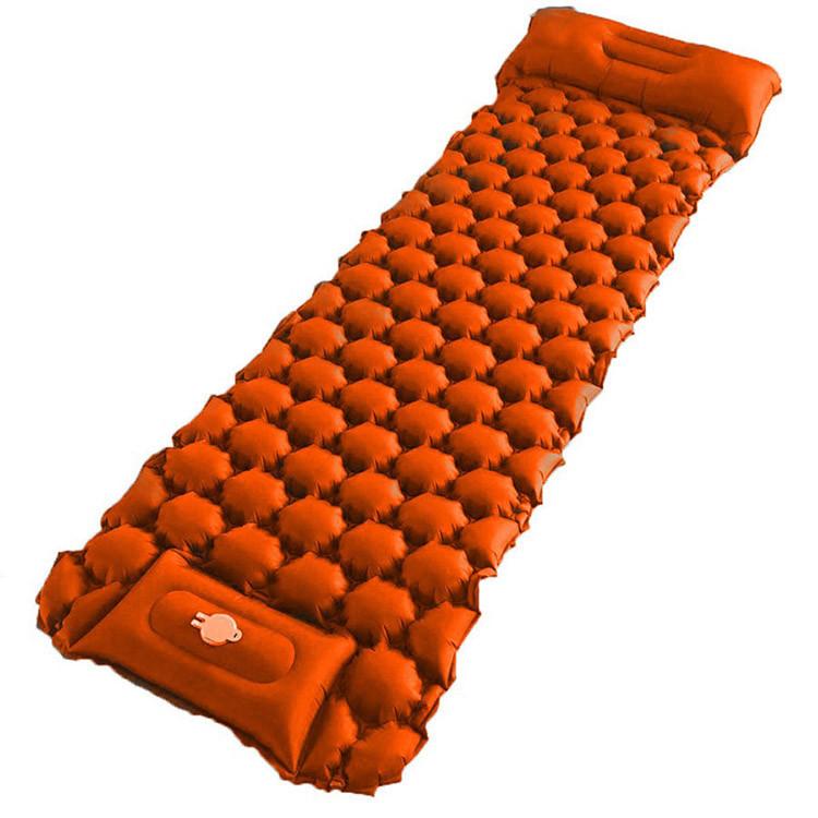 Camping Sleeping Pad Ultralight Camping Mat with Pillow Built-in Foot Pump Inflatable Sleeping Pads for Camping