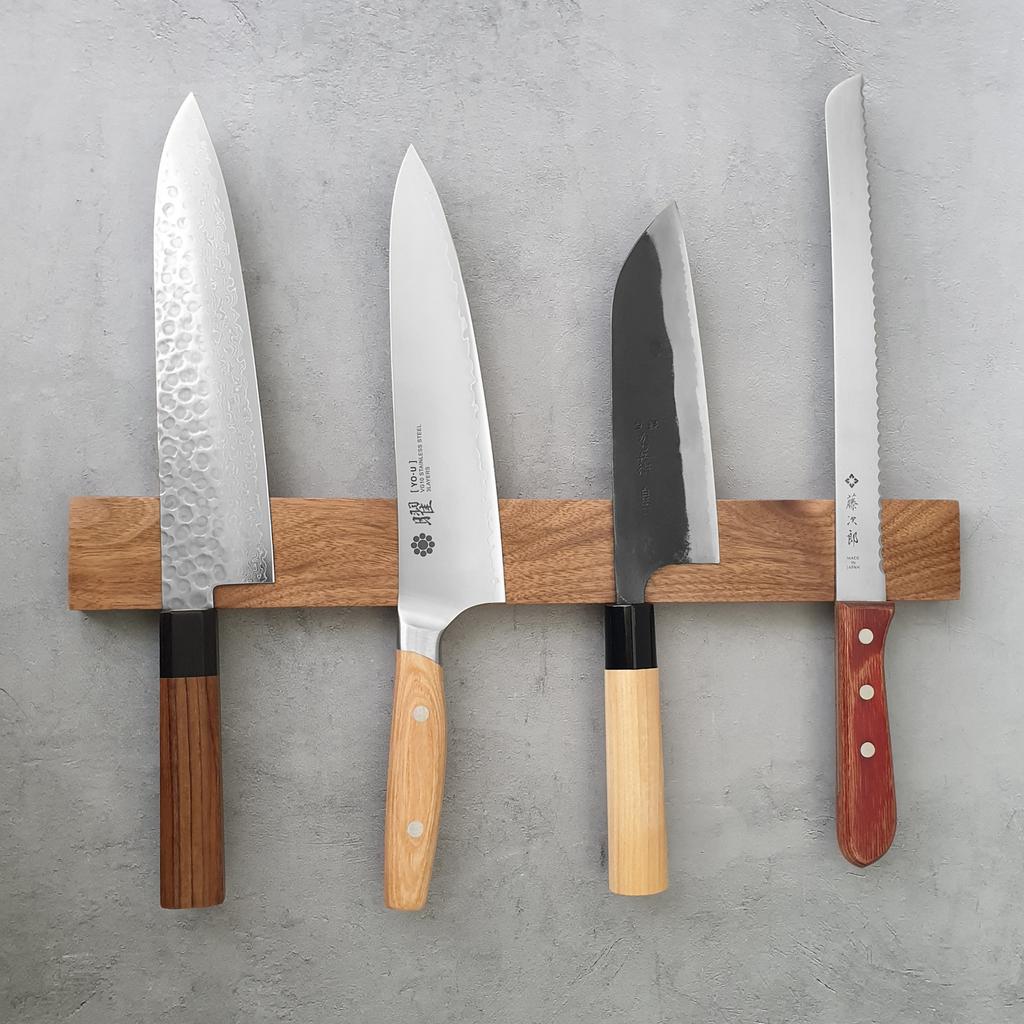 Magnetic Knife Holder for Wall with Extra Strong Magnet - 16 Inch - Knife Magnetic Strip In Acacia for Knives