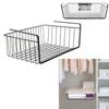 Suspended Shelf Basket M Black Metal 40X26 Cm