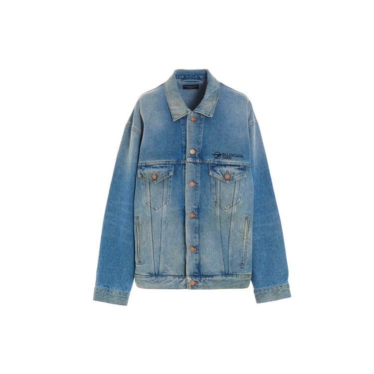 Balenciaga Paris Oversize Denim Jacket 657608TDW154307