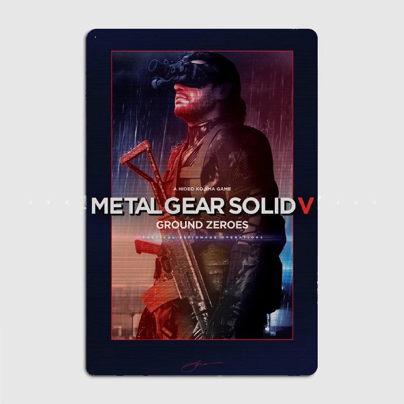DORA Tin Sign Metal Gear Solid Red Alert Metal Plaque Poster Mural Painting Retro Pub Garage Tin Sign Posters