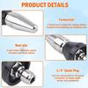 Pressure Washer Stainless Steel Sewer Jetter Nozzle, Durable Design Sewer Jet Nozzle,  with 1/4'' Quick Connector, 5000 PSI, Orifice 4.5 4.5GPM