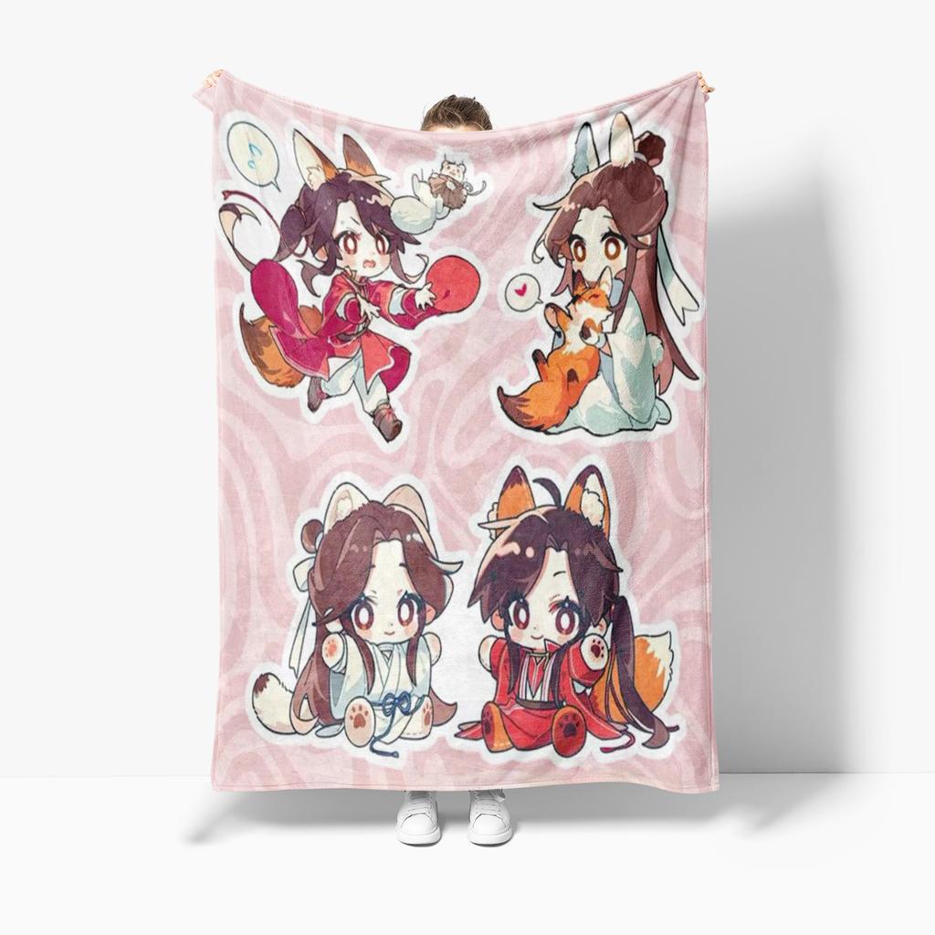 Heaven Official’S Blessing Anime Popular Bl Comics Throw Blanket Sofa Bed Office Nap Blanket Personalized Customized Gifts