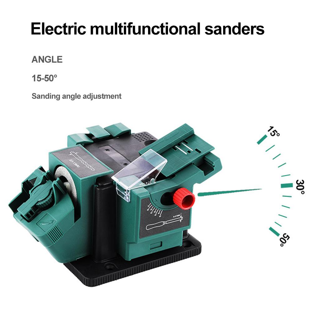 Multifunctional Drill Bit Sharpener Angle Adjustable Electric Cutter Scissor Sharpener Professional for Knife Chisel HSS Drill
