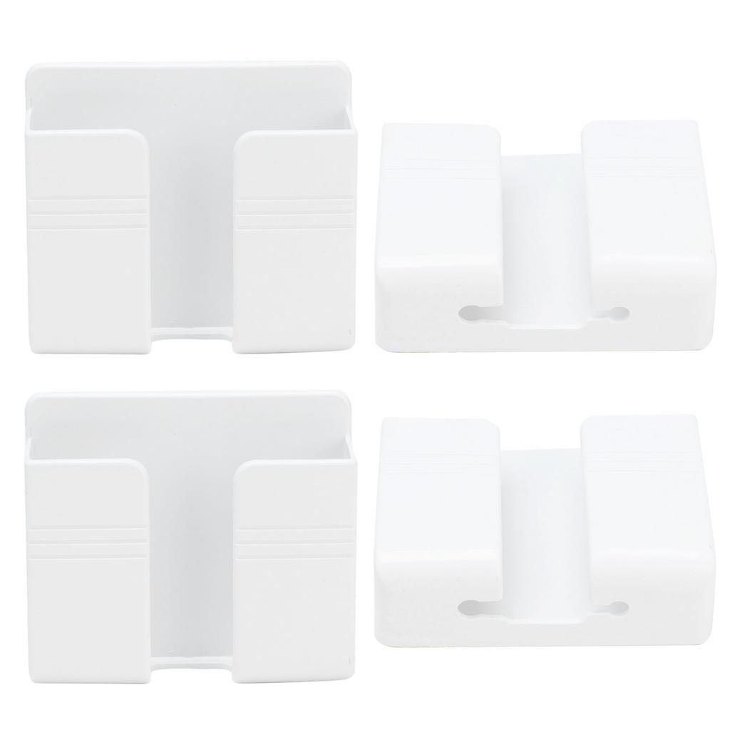 4 stk Veggmontert Oppbevaringshylle Punchfri Vegg Fjernkontroll Mobiltelefon Ladebase