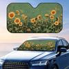 Sunflower Painting Sun Visor Foldable Car Windshield Sun Shade UV Protection Reflective Heat Insulation Reusable Cover