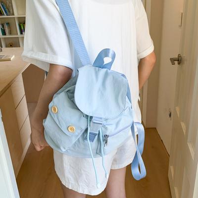 Student Class Backpack Women's 2025 Summer Korean Edition Fashion Casual Small Backpack Niche Canvas Flip Backpack
