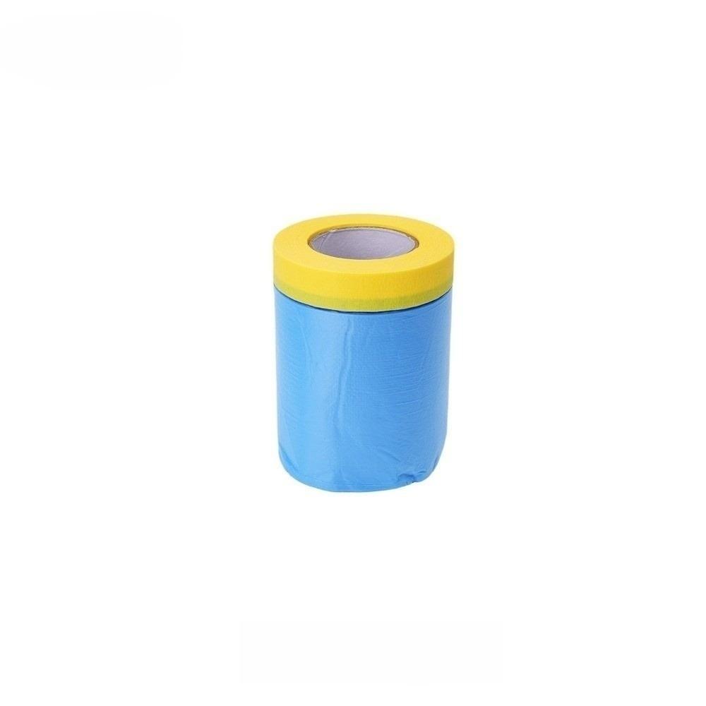 Multifunctional Pre-Taped Masking Film Strong Adsorption No Residue Dustproof PE Films Blue Drop Cloth Thickened