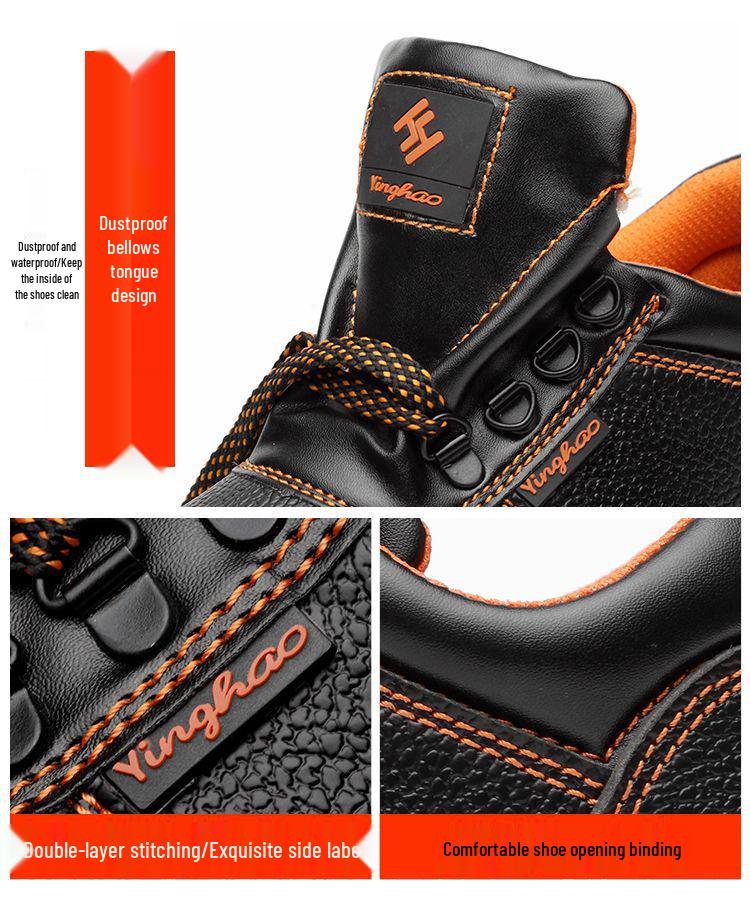 Men's Wear-Resistant Safety Work Shoes - Anti-Smash & Anti-Puncture Rubber Sole