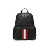 Logo Print Red And White Striped Large Capacity Nylon Backpack Men Backpack Black 6220455