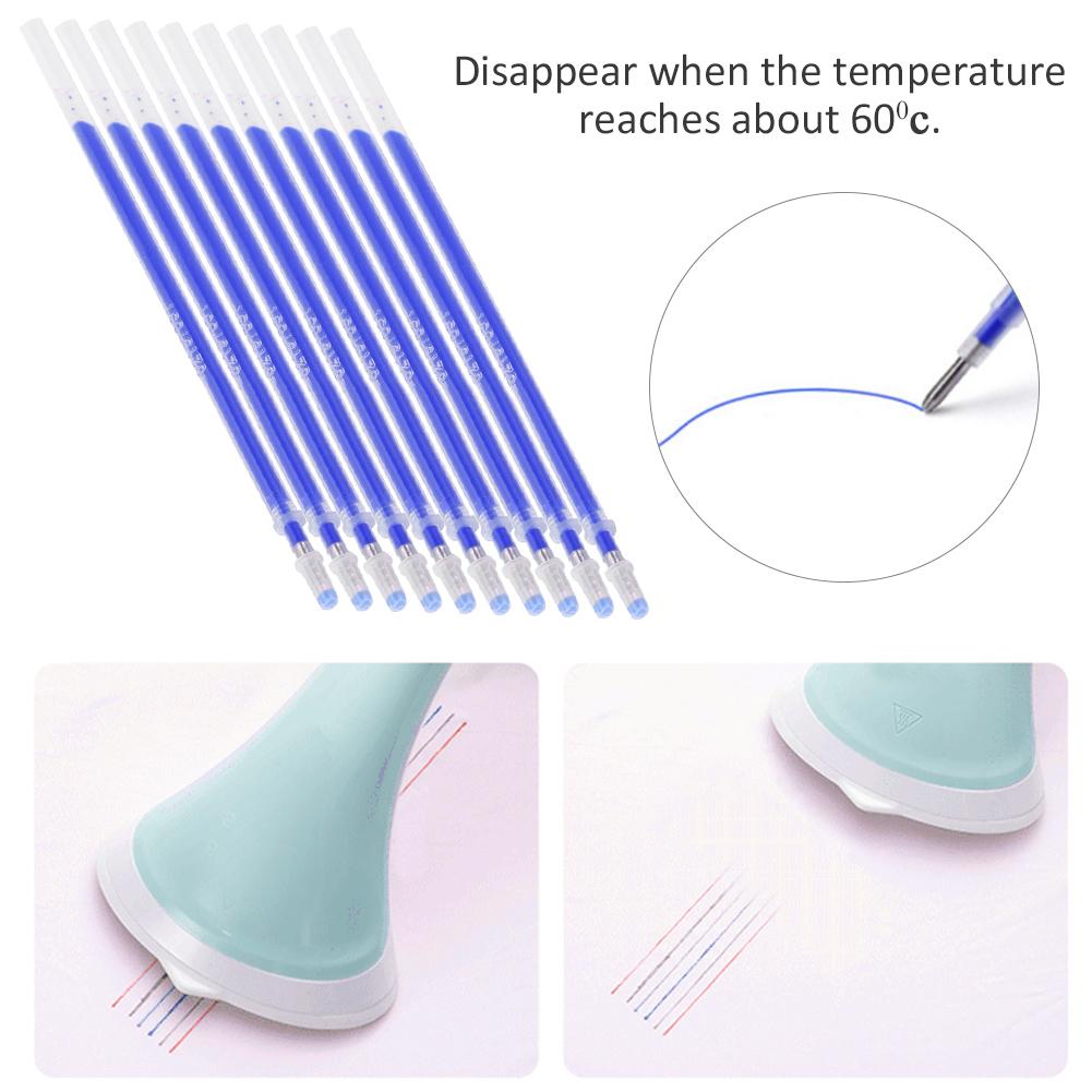 100 PCS Blue High Temperature Erasable Marker Refill Cutting Fabric Marker For Leather Crafts/Garment Sewing Accessories