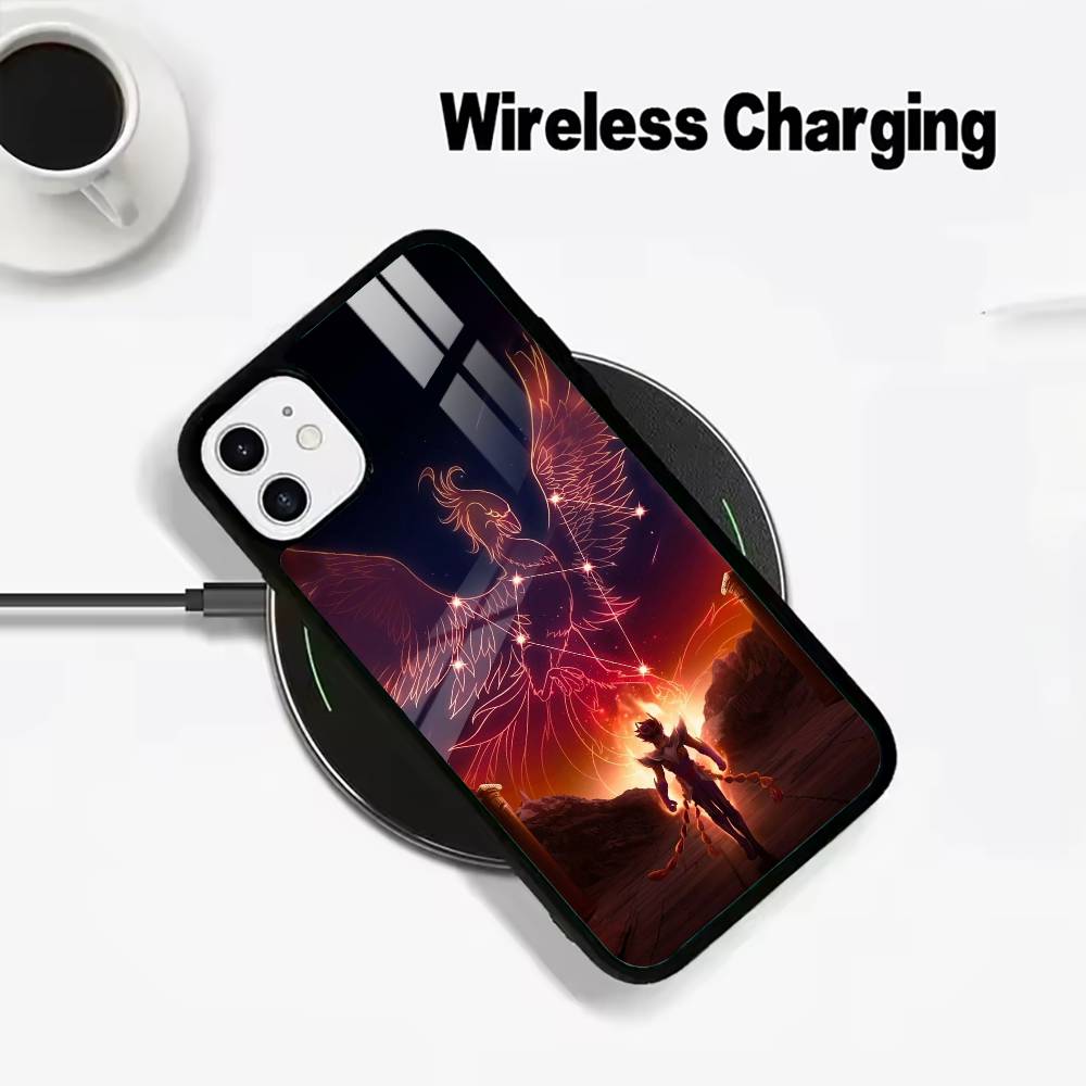 

S-Saint S-Seiya Knights For IPhone17 16 15 14 13 12 11 Plus Pro Max Plus Wireless Charger Phone Case iPhone14Pro