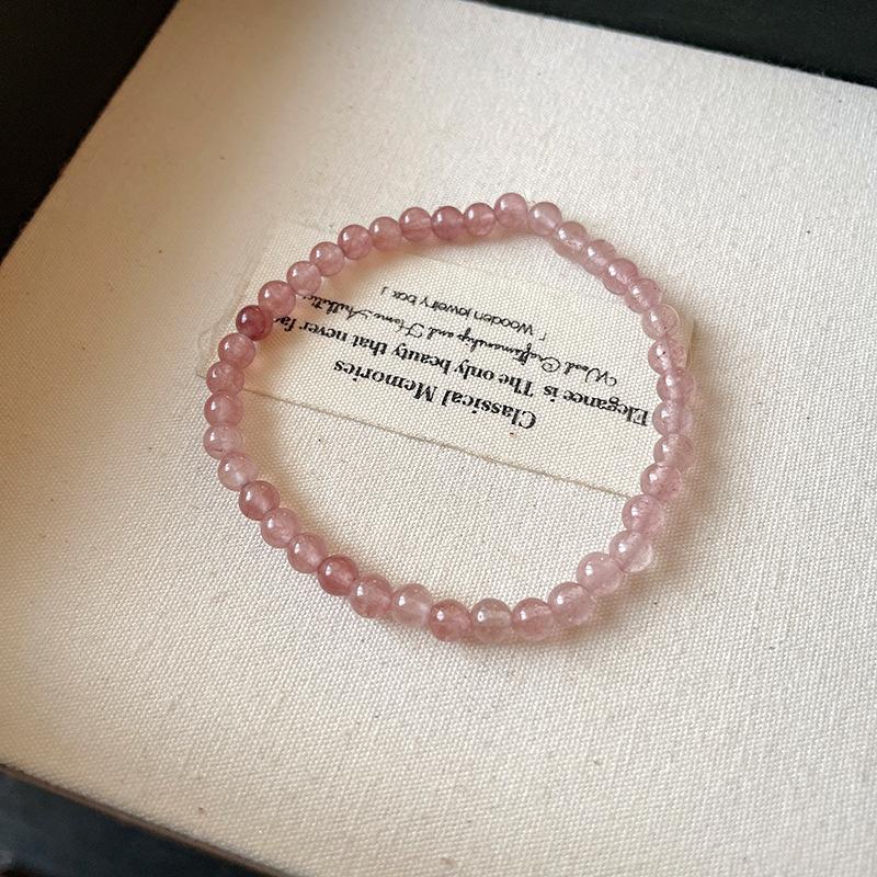 Natural stone crystal geometric beaded bracelet retro high-end bracelet women's niche light luxury versatile jewelry