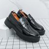 New Platform Leather Shoes Men Classic Leather Loafers Man Party Social Derby Men's Dress Formal Shoes Casual Business Brogues